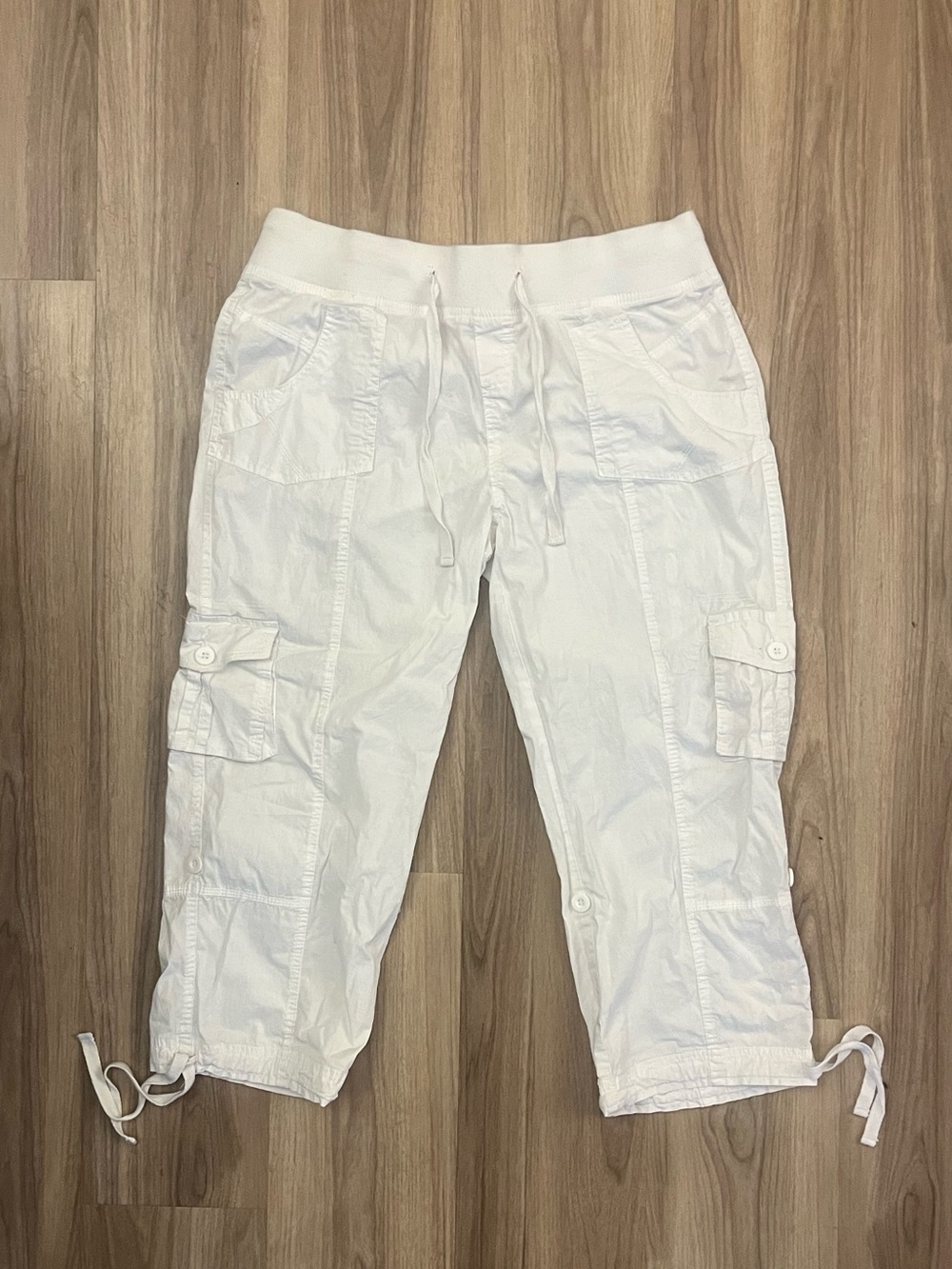 White Cargo Capris